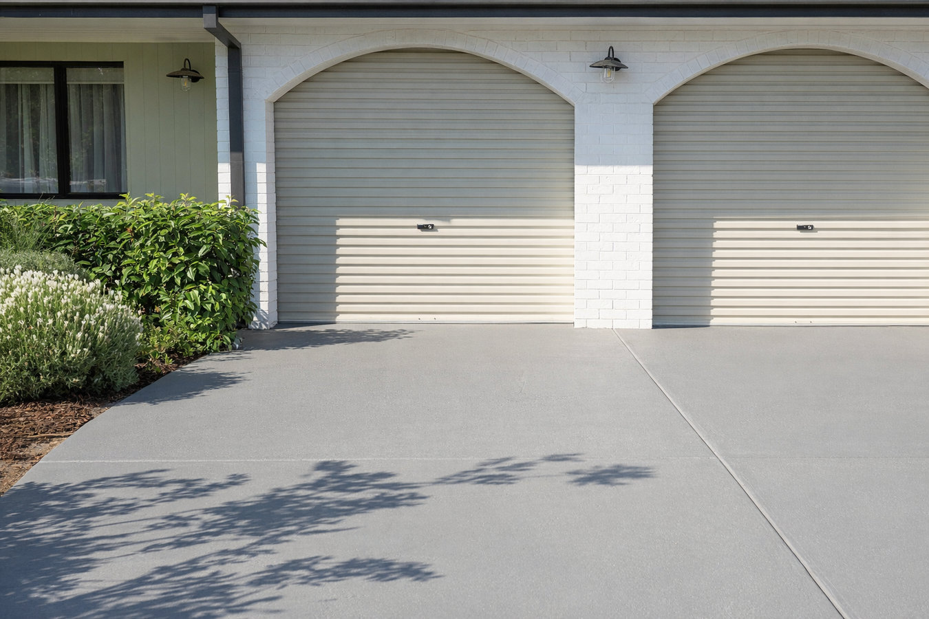 Concrete driveway building